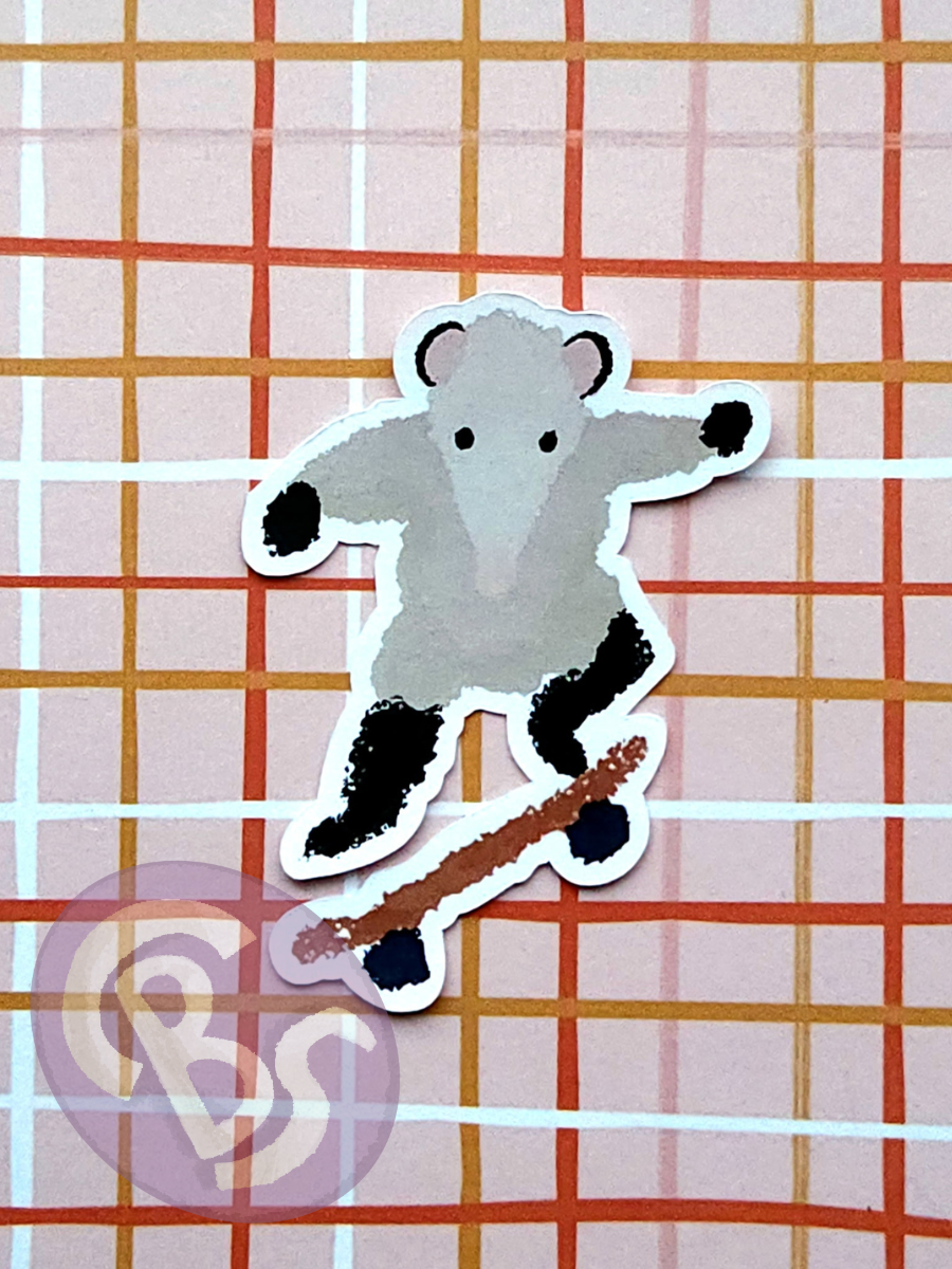 Ollie doing an Ollie Sticker